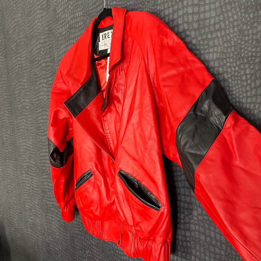Rare Vintage Lillie Rubin Bomber Leather Jacket.